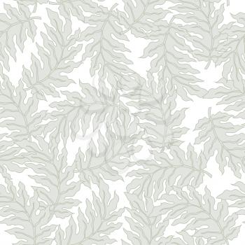 Vector vintage seamless with leaves. Floral pattern