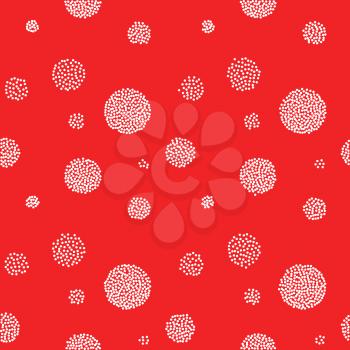 Vector Abstract retro  seamless with circle. Dot pattern. Wrapping paper