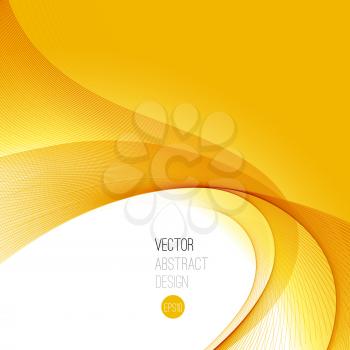  Orange Smooth wave stream line abstract header layout. Vector illustration