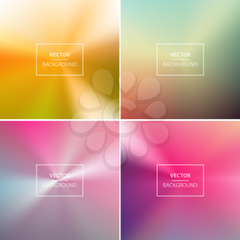 Abstract colorful radial blurred vector backgrounds.  Wallpaper for website, presentation or poster design