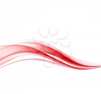 Vector Abstract color red wave design element.