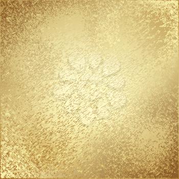 Vector abstract gold vintage texture square background