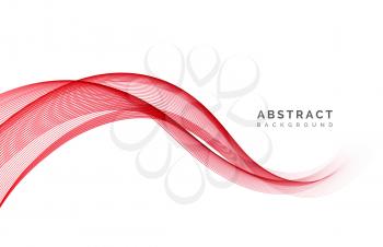Abstract vector background, red waved lines for brochure, website, flyer design. illustration eps10