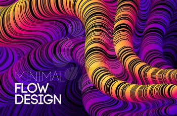 Modern color abstract design background, Colorful Flow motion style. Rainbow optical illusion poster. Psyhedelic art