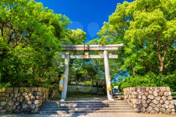 Gate of Hokoku Shrine in Osaka, Japan