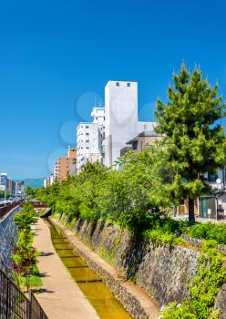 A street in the city centre of Kyoto, Japan