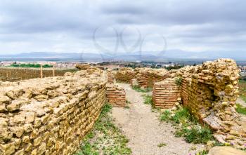 Timgad, ruins of a Roman-Berber city, UNESCO heritage in Algeria.