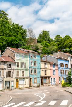 Typical french buildings in Epinal, the Vosges department of France