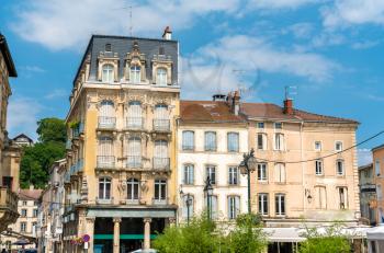 Typical french buildings in Epinal, the Vosges department of France