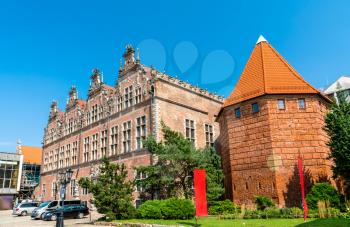 The Great Armoury and the Straw Tower in the old town of Gdansk, Poland