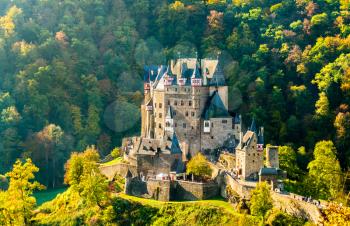 Eltz Castle in autumn. Rhineland-Palatinate, western Germany