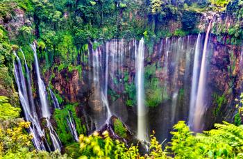 Coban Sewu Waterfalls in East Java, Indonesia