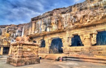 Rameshwar temple, cave 21 at the Ellora complex. A UNESCO world heritage site in Maharashtra, India