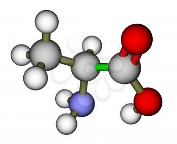 Amino acid alanine molecular structure
