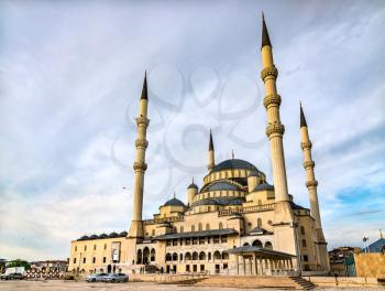 Kocatepe Camii, the largest mosque in Ankara, the capital of Turkey