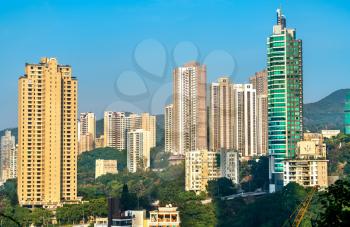 High-rise buildings in the Happy Valley district of Hong Kong, China