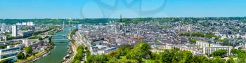 Panoramic view of Rouen, a city in the Seine-Maritime department of France
