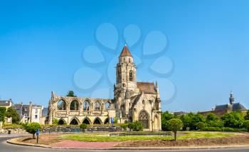 Ruined Church of Saint-Etienne-le-Vieux in Caen, the Calvados department of France