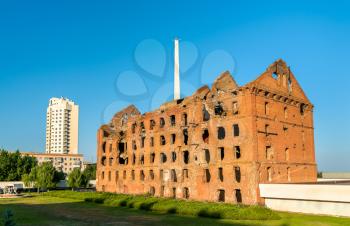 The Gerhardt Mill ruined during the Battle of Stalingrad. Volgograd, Russian Federation