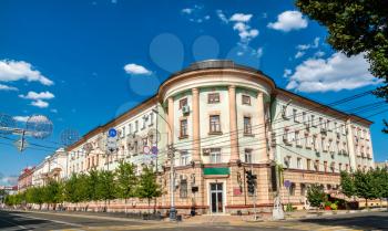 Traditional buildings in the city centre of Krasnodar, Russian Federation