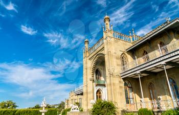 The Vorontsov Palace in Alupka, a major tourist destination in Crimea