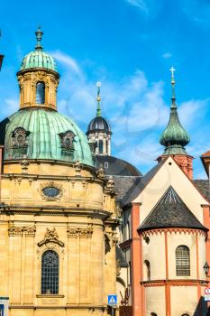 Churches in the old town of Wurzburg - Bavaria, Germany