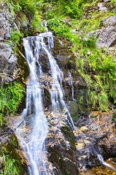 Fahler waterfall in the Black Forest Mountains. Baden-Wurttemberg, Germany