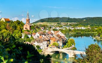 Laufenburg, a border town at the Rhine River in Germany