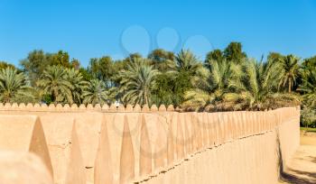 Walls of Al Jahili Fort in Al Ain, UAE