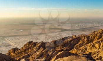 Houses for Expo 2020 near Al Ain as seen from Jabel Hafeet mountain - UAE