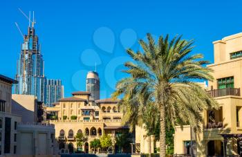 Buildings on the Old Town Island in Dubai, the UAE