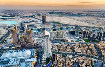 Business Bay district as seen from Burj Dubai