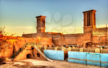 Traditional houses in Yazd with windcatcher ventilation towers - Iran