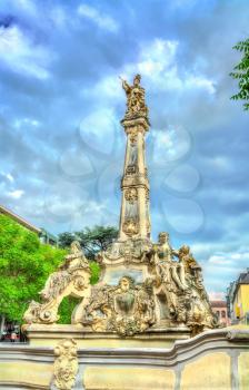Saint George Fountain in Trier - Rhineland-Palatinate, Germany