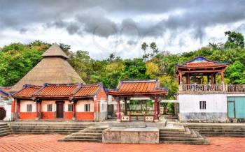 Traditional Chinese architecture in Yuanshan Park - Taipei, the capital of Taiwan