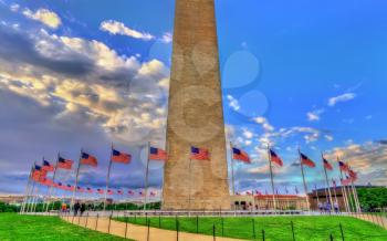 The Washington Monument, an obelisk on the National Mall in Washington, D.C. United States