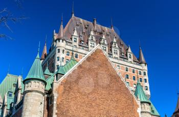 View of Chateau Frontenac in Quebec City - Quebec, Canada