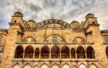 Facade of the Sultan Ahmet Mosque in Istanbul - Turkey