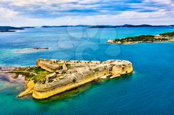 St. Nicholas Fortress at St. Anthony Channel near Sibenik in Croatia