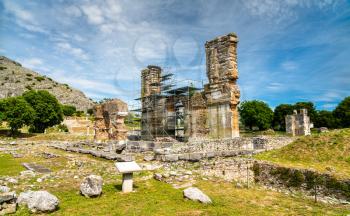 Ruins of the ancient city of Philippi. UNESCO world heritage in Macedonia, Greece