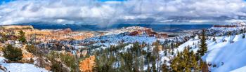 Panorama of Bryce Canyon in early spring - Utah, the United States