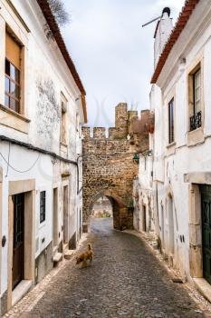 Street in the old town of Estremoz in Alentejo, Portugal
