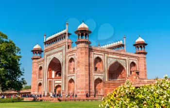 Darwaza i Rauza, the Great Gate of Taj Mahal in Agra - Uttar Pradesh, India