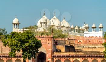 Moti Masjid or Pearl Mosque at Agra Fort - Uttar Pradesh, India