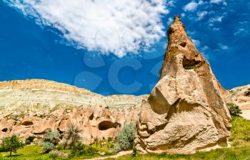 Remains of the Zelve Monastery Complex in Goreme National Park - Cappadocia, Turkey