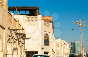 Buildings at Souq Waqif in Doha, the capital of Qatar