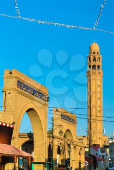 Buildings in the medina of Tozeur, Tunisia. North Africa