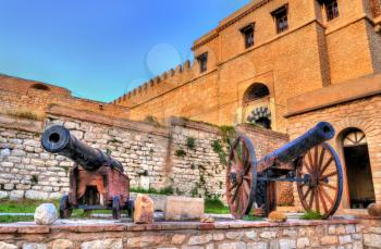 Cannons at the Kasbah, a medieval fortress in le Kef, Tunisia. North Africa