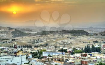 Sunset above El Kef, a city in northwestern Tunisia. Northern Africa