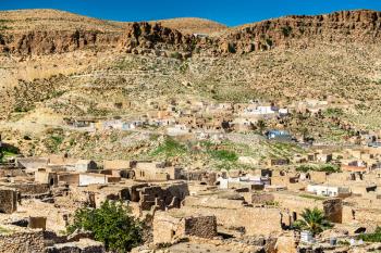 View of Toujane, a Berber mountain village in southern Tunisia. North Africa